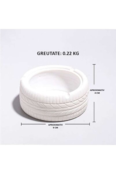 OEM Car tire shaped ashtray, 9x9 cm, White