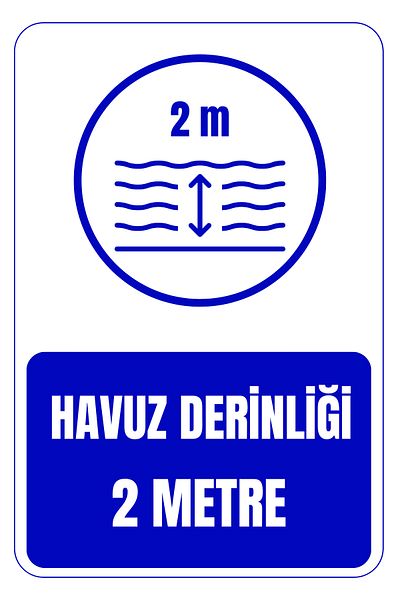 Girl Power 35 X 50 Pool Depth 2 Meters Foil Printing Sticker Warning Sign