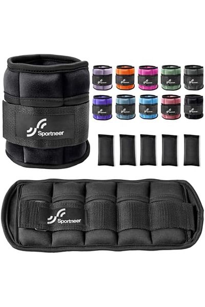 Sportneer Adjustable Ankle Weights: 1 Pair 0.9/1.8/2.7/3.6/4.5 kg Wrist Weights Leg Weights for Wome