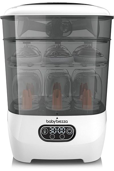 BABY BREZZA Baby Brezza Bottle Sterilizer and Dryer Advanced – 33% Faster - Largest Capacity Steam Sanitizer -