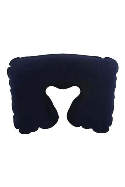 Generic Sharpdo Cotton Neck Pillow Blue Navy Blue/Black