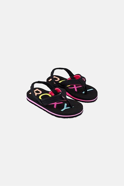 Roxy Toddlers Girl Sling Back Slipper, Black