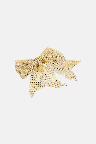 Muy Mucho Pvc Suspension Metallic Bow Decoration, Gold