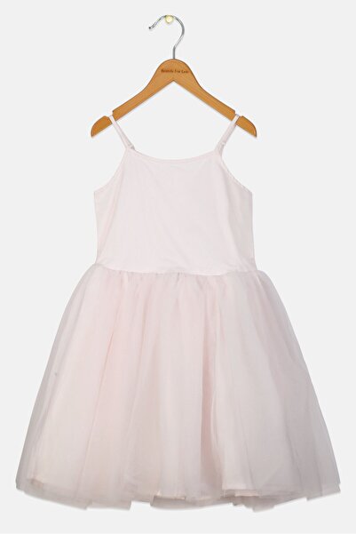 Willow & Whistle Kids Girl Textured Party Dress, Pink