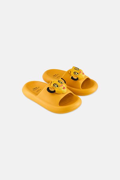 Disney Toddlers Boy The Lion King Slip On Slides, Mustard