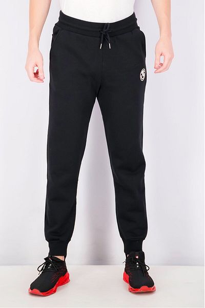 True Religion Men Graphic Printed Drawstring Jogger Pants, Black