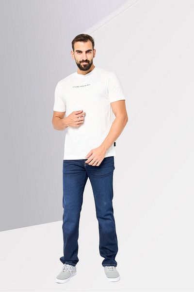 John Richmond Men Crew Neck Short Sleeve Graphic Print T-shirt, White