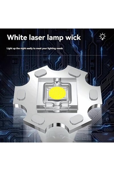 Generic Lanterna Telescopica LED APF®, Puternica, Ultra Luminoasa cu Functie Incarcare Telefon
