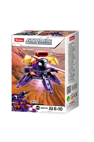 Generic Sluban 33-Piece Atomic Storm Uprising Series Golden Moster Building Block Set Multicolor 141676