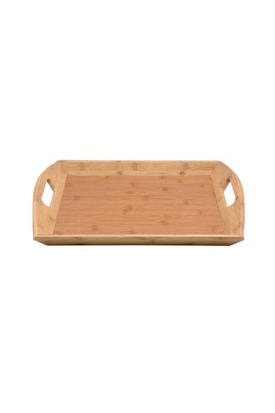 Bien Servi High Quality Rectangular Shaped Bamboo Serving Tray Brown