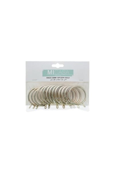 Generic Micasa 15-Piece Rings Gold 28mm