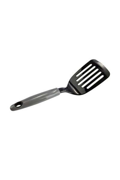 Generic مقبض نايلون من Chef Craft سهل الاستخدام بتصميم أنيق ومقلاة قصيرة باللونين الأسود والرمادي 11 بوصة 12001