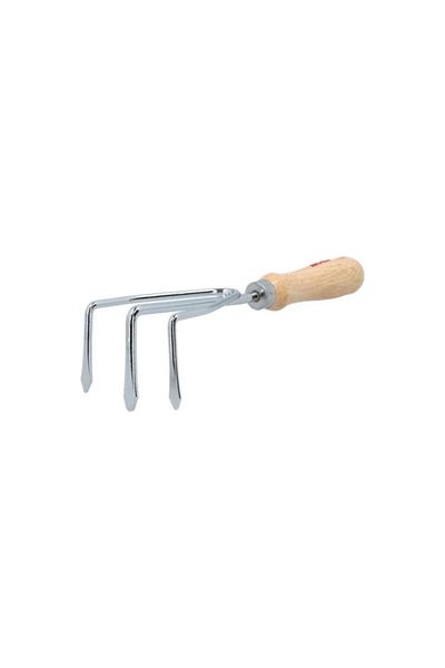 Generic ACE Cultivator with Wood Handle Silver and Beige