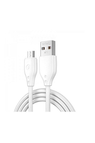 WIWU Wi-C001 Pioneer Usb To Micro Charging Cable 2.4A 1M White