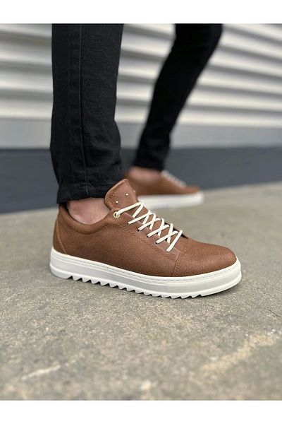 Joy Ayakkabı Jy152 Cool Lace-Up Skin Men's Casual Sports Classic Shoes Cbt - Tan