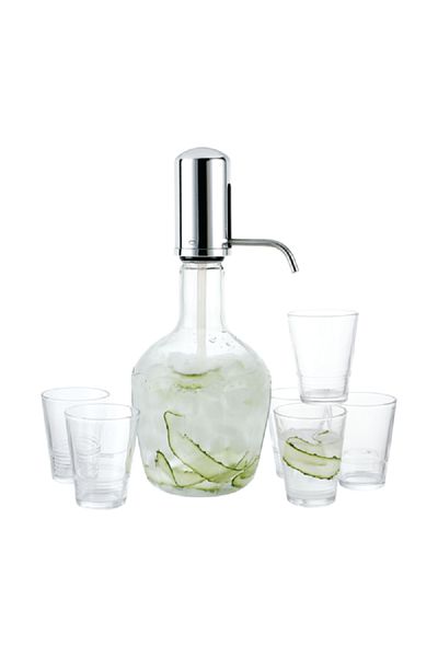 Bien Servi Piece Durable Elegant Design Easy Cleaning Glass Dispenser Set Clear