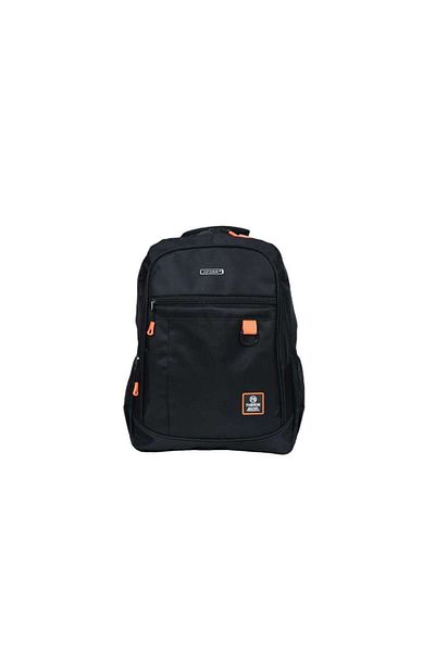 Generic STARGOLD 18-Inch Lightweight Backpack, Durable Polyester, Black with Orange Accents for Daily Use