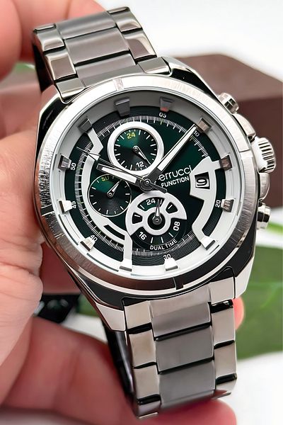 Ferrucci Function Men's Wrist Watch, Steel Band & Special Design, 3Atm Water Resistant Smoked Sdfer164