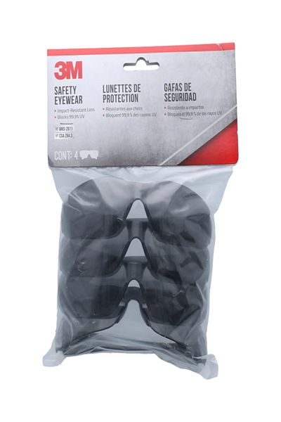 3M 4-Piece Anti-Scratch Safety Eyewear Glasses