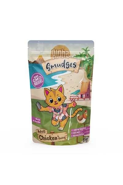 Smudges Aloha Smudges Chicken Adult Cat wet food in Gravy 85g Pouch Pack of 12