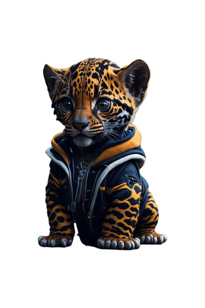 INOVATIX Set de 8 piese, autocolant pui de jaguar, INOVATIX®. 6 cm