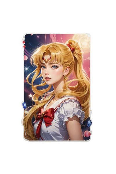 INOVATIX Set of 8, Sailor Moon Sticker with bow, INOVATIX®. 6 cm