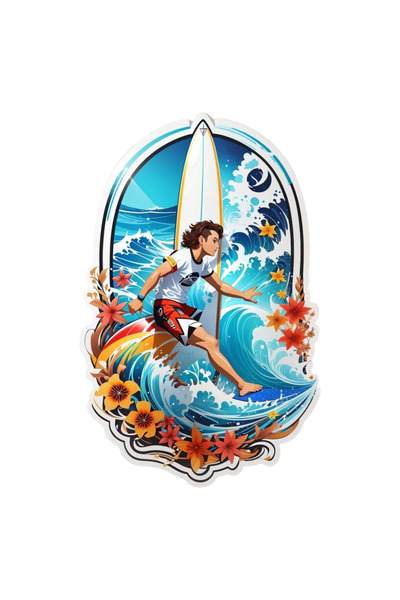 INOVATIX Σετ 8 τεμαχίων, Αυτοκόλλητο για Σερφ, INOVATIX®. 6 εκ.