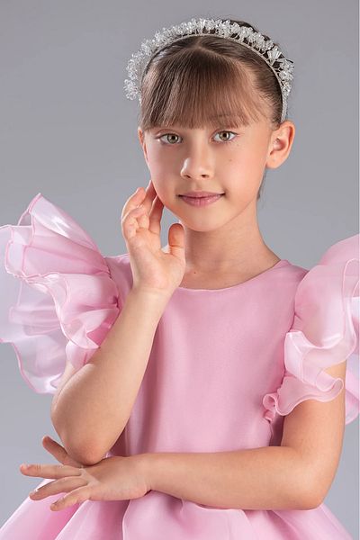 vestitino Κομψό σχέδιο Princess Crowned Tailed Girl Παιδικό βραδινό φόρεμα