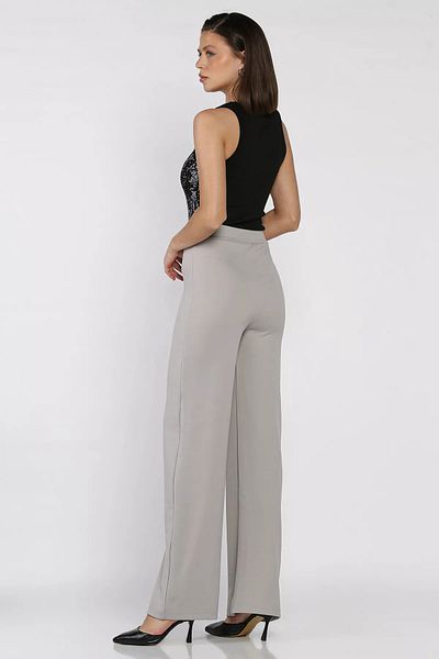 GÜLSELİ Gray Grass Women's Wide Leg Trousers