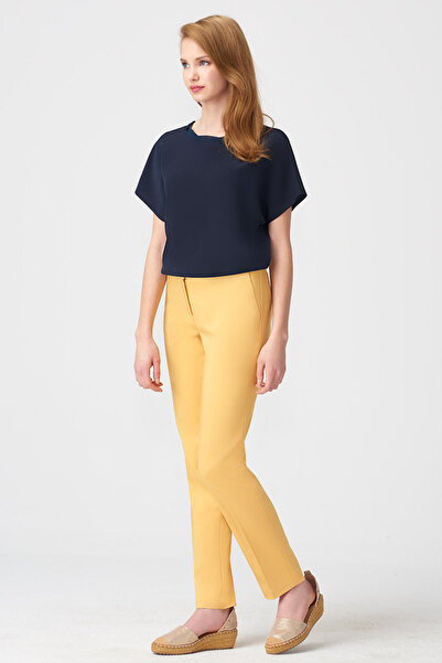 Ground Pepper Boru Paça Sarı Klasik Pantolon