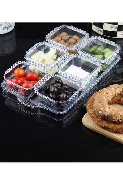 heybecollection Acrylic Breakfast Set of 6 with Beads