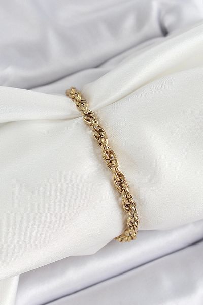 Clariss 316L Steel Gold Color Twist Model Women's Bracelet