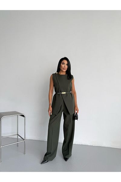 CLB COLLECTION Women's Vest Pantalon Suit