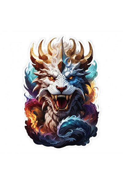 INOVATIX Set de 8 piese, autocolant Typhon cu colți, personaj mitologic, INOV...