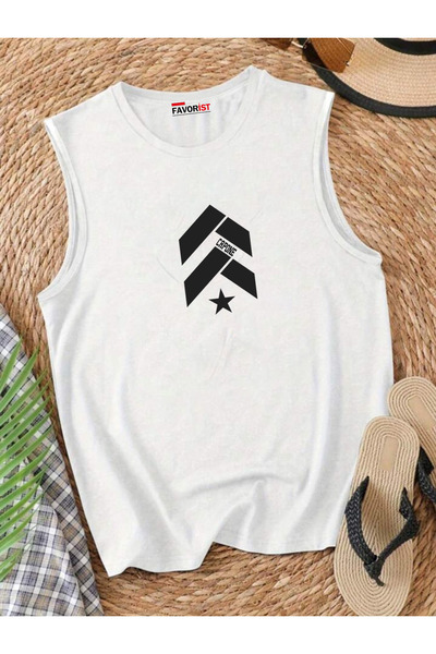 FAVORİST Γυναικείο βαμβακερό αμάνικο καλοκαιρινό μπλουζάκι CAPONE