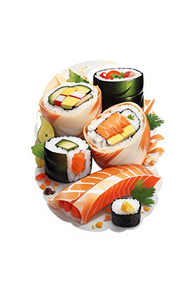 INOVATIX Set de 8 bucăți, autocolant sushi, INOVATIX®. 6 cm