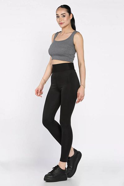 GÜLSELİ Μαύρο ψηλόμεσο κολάν Lycra