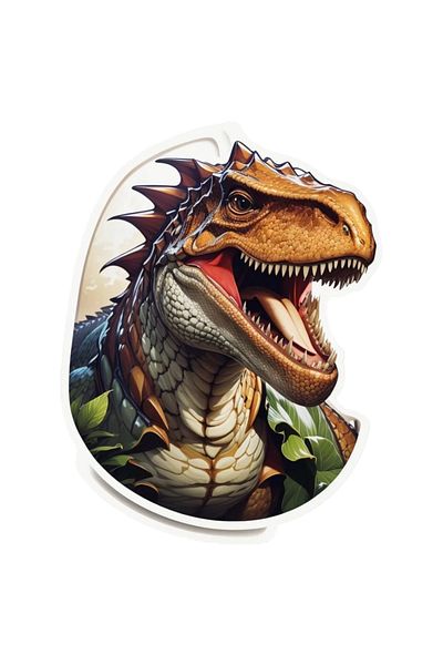 INOVATIX Set de 8 bucăți, autocolant cap de dinozaur, INOVATIX®. 6 cm