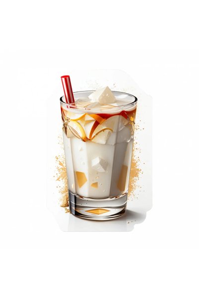 INOVATIX Set of 8 pieces, Sticker Cocktail white russian, INOVATIX®. 6 cm