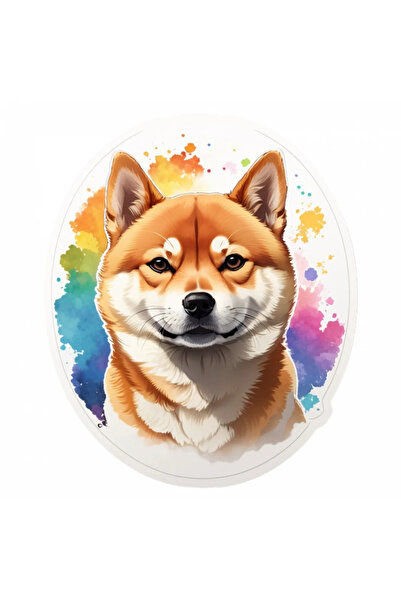 INOVATIX Set de 8 bucăți, autocolant câine Shiba Imu, INOVATIX®. 6 cm