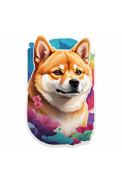 INOVATIX Set de 8 bucăți, autocolant câine Shiba Imu, INOVATIX®. 6 cm