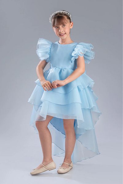 vestitino Κομψό σχέδιο Princess Crowned Tailed Girl Παιδικό βραδινό φόρεμα