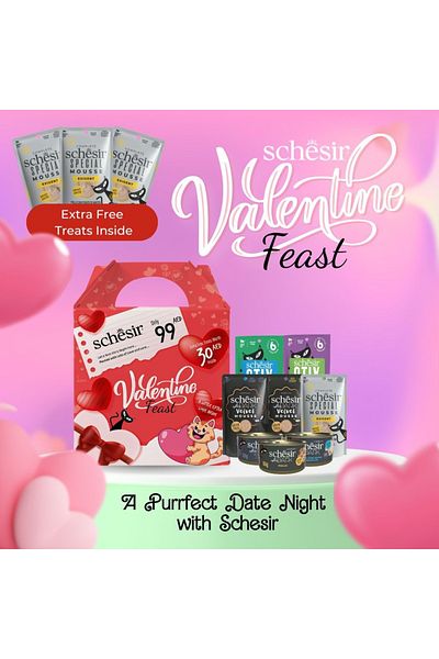 Schesir After Dark Valentine Feast'25 Gift Pack For Cats