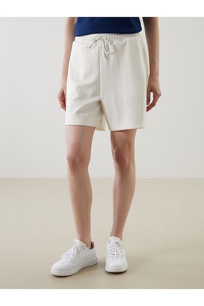 LC Waikiki Comfortable Fit Viscose Blended Soft Diver Fabric Women's Shorts