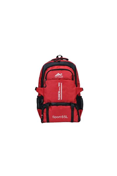 Generic STARGOLD 22-Inch Red Hiking Backpack, 65L Capacity, Durable Polyester, Stylish Outdoor Design