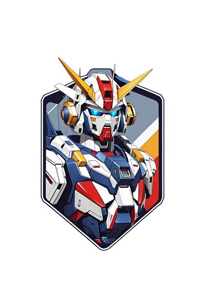 INOVATIX Set of 8 pieces, Sticker Rpbot gundam, INOVATIX®. 6 cm
