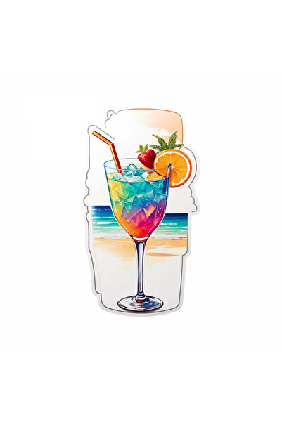 INOVATIX Set of 8 pieces, Sticker Cocktail s3x on the beach, INOVATIX®. 6 cm