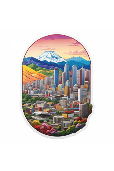 INOVATIX Σετ 8 τεμαχίων, Αυτοκόλλητο πόλης Σεούλ, INOVATIX®. 6 εκ.