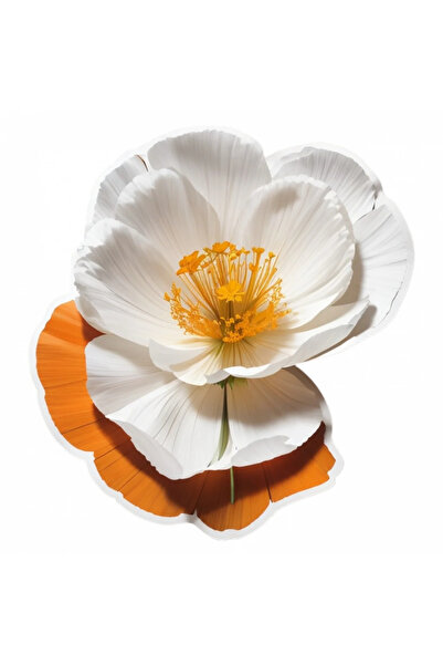 INOVATIX Set de 8 piese, autocolant floare de mac californian cu coadă scurtă...