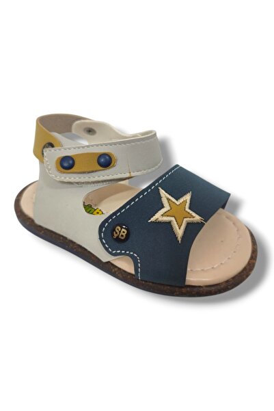ŞİRİNGENÇ Şirinbebe 1551-20 صندل للأولاد بنمط نجمة تشريحية فيلكرو ساري رمادي ...